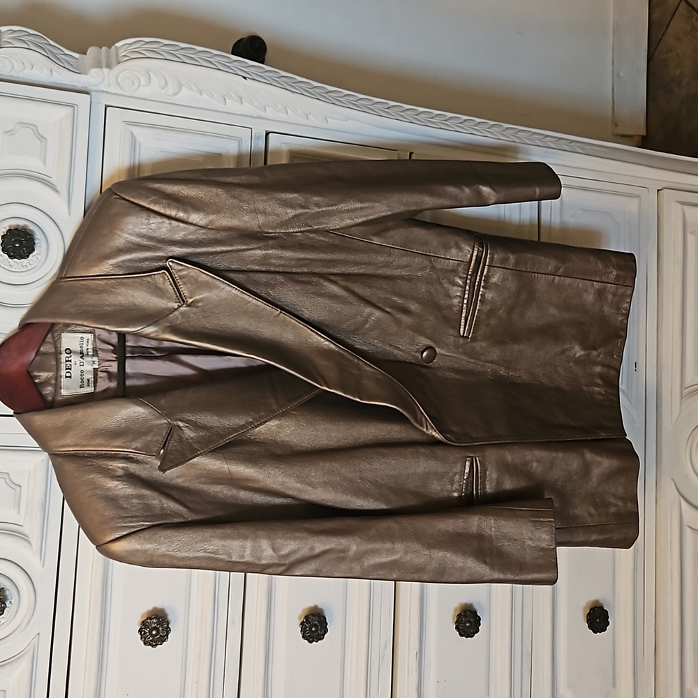 Bronze/ Gold  leather jacket